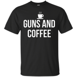 Guns And Coffee Funny T-shirt Cute Gun Rights Tee_black