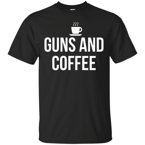 Guns And Coffee Funny T-shirt Cute Gun Rights Tee_black