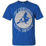 My chihuahua rides shotgun funny halloween shirt_Black