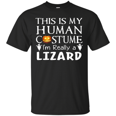 My Human Costume Lizard Shirt Gift Halloween Funny_black=