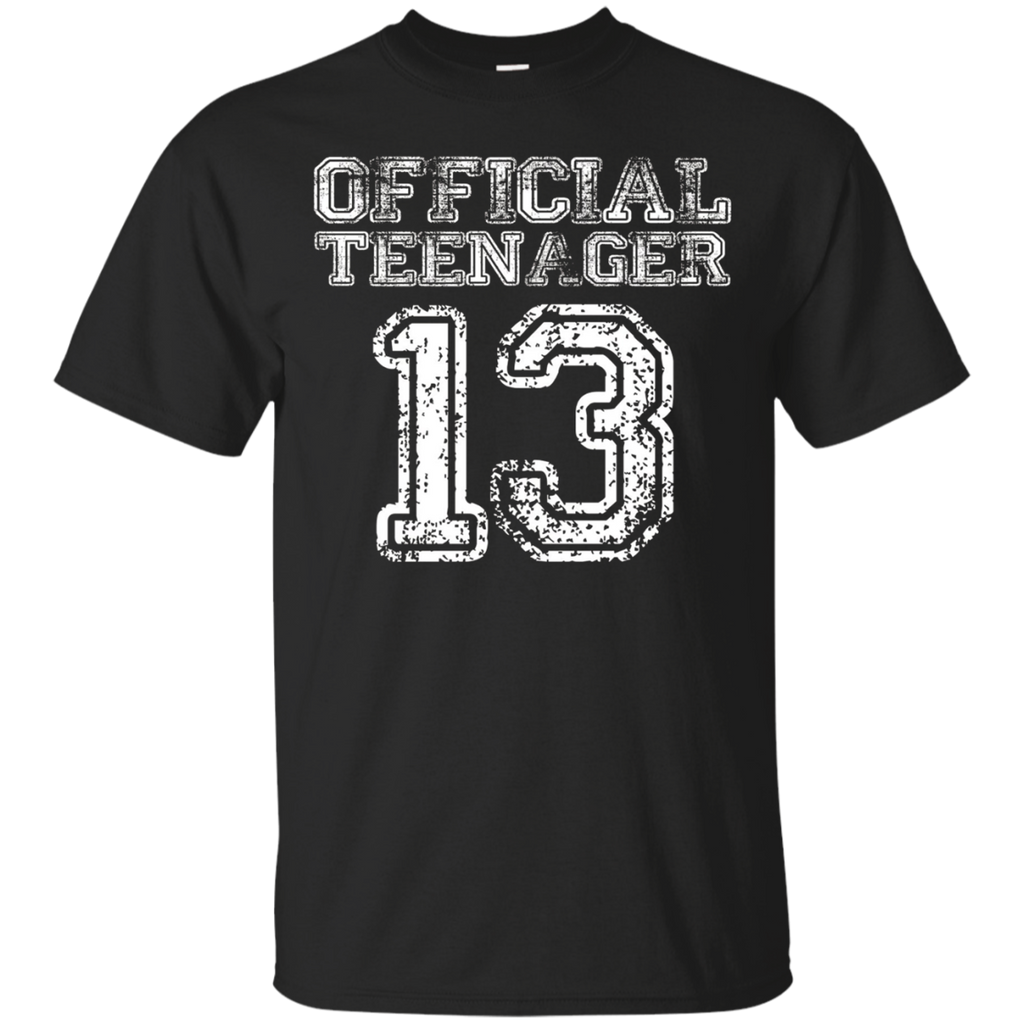Official Teenager T Shirt - Funny 13th Birthday Girls Boys_Black