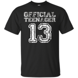 Official Teenager T Shirt - Funny 13th Birthday Girls Boys_Black