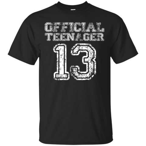 Official Teenager T Shirt - Funny 13th Birthday Girls Boys_Black