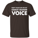 Dont Make Me Use My Coast Guard Voice T Shirt, Us Veteran_black