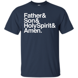 Christian Theme Father & Son & Holy & Spirit & Amen T-shirts_black