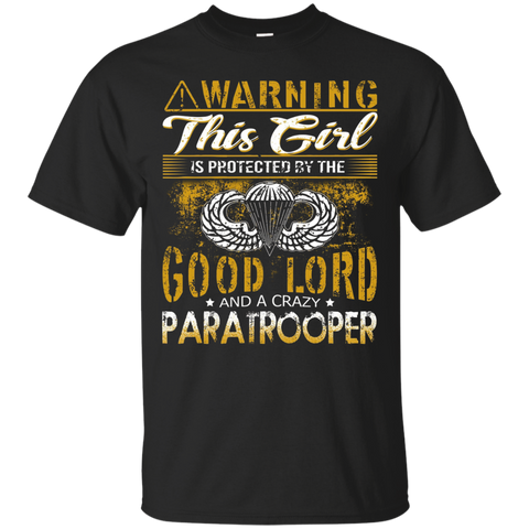 Warning this girl is protected by the PARATROOPER t-shirt_Black