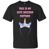 This Is My Cute Unicorn Costume T-Shirt_Black