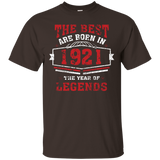 Legends Born In 1921 Gift 96 Years Old 96th B-day Funny Tee