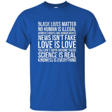 Science is Real Black Lives Matter T Shirt Distressed Look_Black