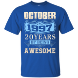 October 1997 - 20th Birthday Funny Tshirt_black=