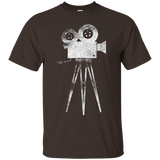Retro Camera Cameraman Filmmaker Movie Director T Shirt Tee_Black