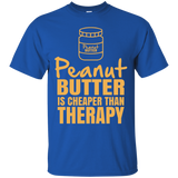 Peanut Butter Therapy T Shirt, Funny Peanut Lover Tee Gift_Black