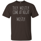 They Mostly Come at Night Funny Alien Quote T-shirt_Black