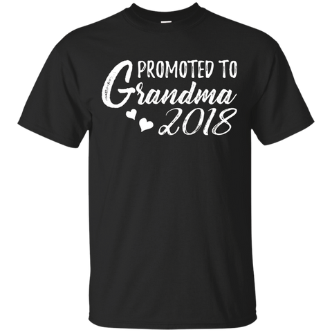 Womens Promoted to Grandma 2018 T-Shirt - New Grandma Gift_Black