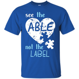 See the Able Not The Label Autism Awareness Month T Shirts_Black