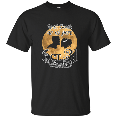 Halloween Newlywed Wedding Anniversary Shirt_black=