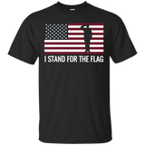 I Stand For The Flag Tshirt- Trump Football Tee Shirt_black