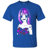 Zombie Anime Girl Funny Cool Novelty T-Shirt_Black