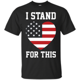 I Stand For This - I Don't Kneel Heart Love Tee_black