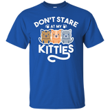 Don't Stare At My Kitties Kittens Funny Cat Lover T Shirt_black