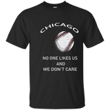 Distressed Chicago Chi No One Likes Us Tee Baseball T Shirt_navy