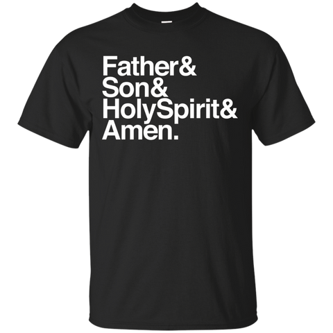 Christian Theme Father & Son & Holy & Spirit & Amen T-shirts_black