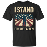 I Stand For The Fallen Shirt I Don't Kneel Military Veteran_black