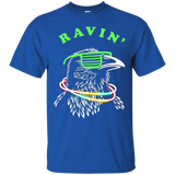 Ravin Raven T-Shirt - Rave Party Neon Bird Funny Tee_Black