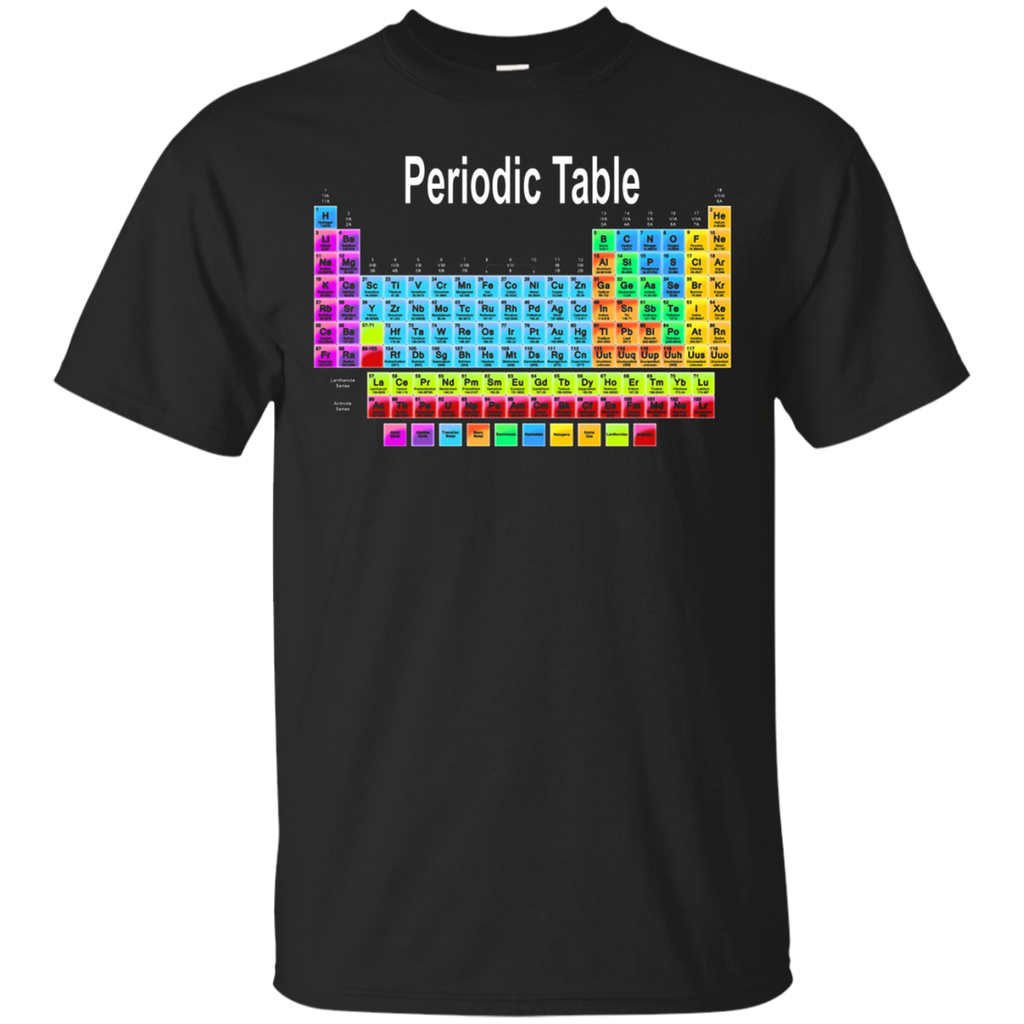 Periodic Table Shirt, Science, Chemistry, Nerdy Fun_Black