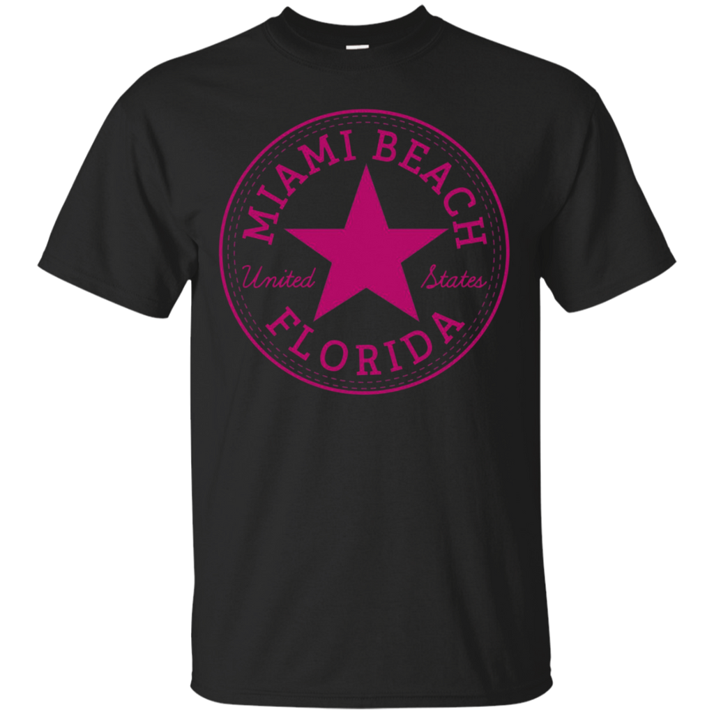 MIAMI BEACH - FLORIDA United States USA T-Shirt Relaxed Fit_Black