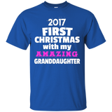 First Christmas With Granddaughter - New Grandparent Shirt_black=