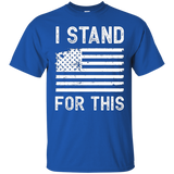 I Stand For This - I Don't Kneel American Flag Proud Shirt_black