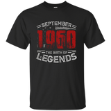 September 1960 The Birth of legends , 57 Years Old T-shirt_Black