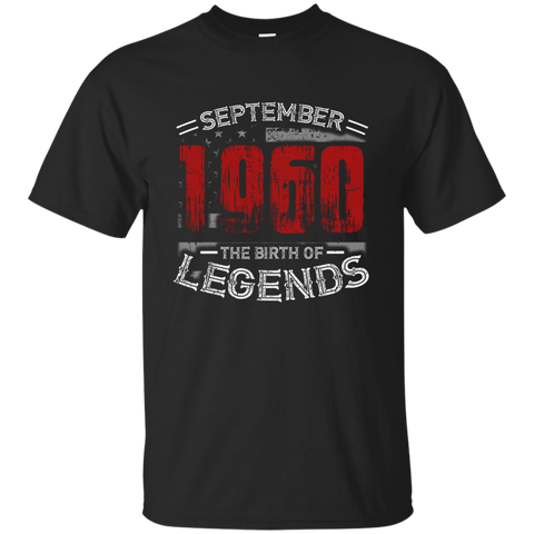 September 1960 The Birth of legends , 57 Years Old T-shirt_Black
