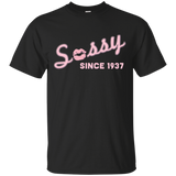 Sassy Since 1937 T-Shirt 80 Yrs old b-day 80th Birthday Gift_Black