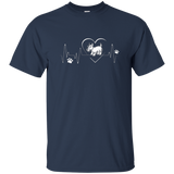Scottish Terrier t-shirt, I love Scottish Terrier heart beat_Black