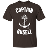 Captain Rusell T-shirt Personalized Boat Captain Shirt_black=