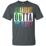 Straight Outta The Closet - Gay Pride LGBT T-Shirt_Black