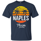 Naples Florida Vintage T Shirt Retro Beach Style_Black
