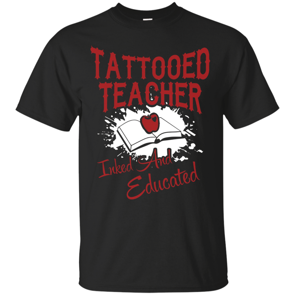 Tattooed Teacher T-Shirt Tattoo Gift_Black