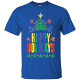 Happy Holigays Gay Pride Lgbt Christmas T Shirt_black=