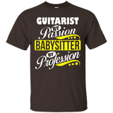 Guitarist By Passion Babysitter By Profession T Shirt_black