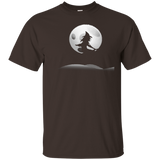 Halloween Witch T-shirt - Moon Broom Flying Witches Gift Tee_black