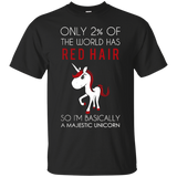 Only 2% of the world has red hair T shirt_Black