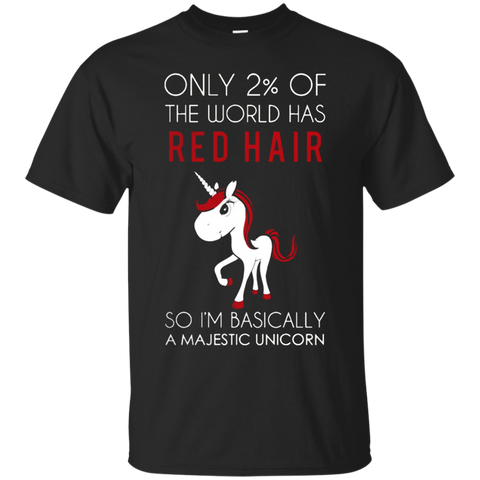 Only 2% of the world has red hair T shirt_Black