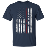 American Biker Us Flag Motorcycle Gears 5 Speed T-shirt_black