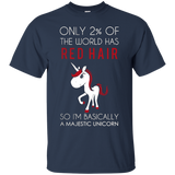 Only 2% of the world has red hair T shirt_Black