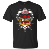 September 1968 49th Birthday 49 Years Old Gift T-Shirt_Black