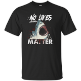 Shark halloween costume NO LIVES MATTER T-shirt_Black