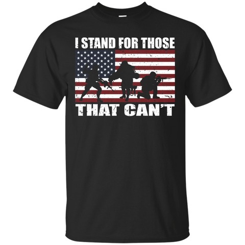 I Stand For Those That Can't For Veteran T Shirt Gift Idea_black